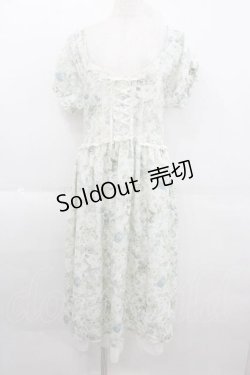 画像1: axes femme / 花柄プリントワンピース M グリーン I-25-09-11-040-AX-OP-HD-ZI