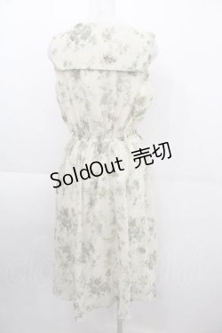 画像2: axes femme / 花柄セーラーワンピース M グリーン I-25-09-11-041-AX-OP-HD-ZI