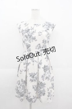 画像1: EATME / オリジナルローズ柄ジャカードワンピース M ホワイト I-25-09-11-042-LO-OP-HD-ZI