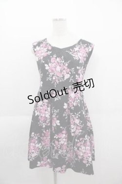 画像1: EATME / オリジナルブーケローズ柄ジャカードワンピース M ブラック I-25-09-11-043-LO-OP-HD-ZI