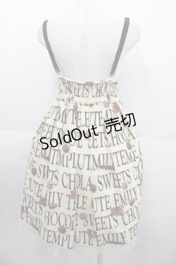 画像2: Emily Temple cute / ロゴ&チョコプリントノースリーブワンピース  オフシロ I-25-09-11-045-ET-OP-HD-ZI