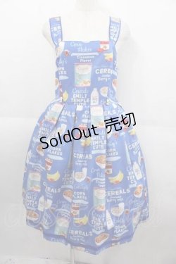 画像1: Emily Temple cute / Cereal ノースリーブワンピース M ブルー I-25-09-11-046-ET-OP-HD-ZI