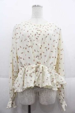 画像1: KETTY / いちご総柄シフォンブラウス  アイボリー I-25-09-13-047-EL-BL-HD-ZI