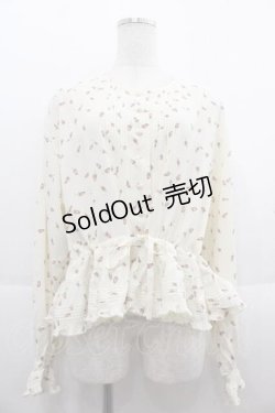 画像1: KETTY / いちご総柄シフォンブラウス  アイボリー I-25-09-13-047-EL-BL-HD-ZT191