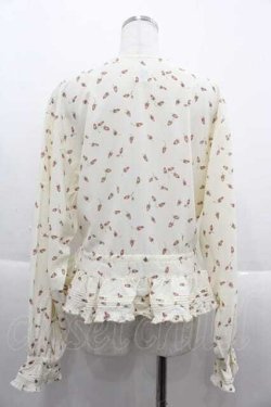 画像2: KETTY / いちご総柄シフォンブラウス  アイボリー I-25-09-13-047-EL-BL-HD-ZI