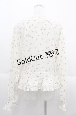 画像2: KETTY / いちご総柄シフォンブラウス  アイボリー I-25-09-13-047-EL-BL-HD-ZT191