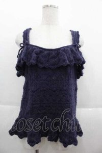 PINK HOUSE / バックレースアップニットビスチェ  ネイビー I-25-09-13-049-LO-TO-HD-ZT077