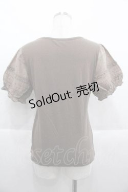 画像2: 【SALE】PINK HOUSE / 袖綿レース半袖トップス L ブラウン I-25-09-13-050-LO-TO-HD-ZT452