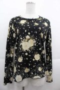 PINK HOUSE / 薔薇総柄長袖Tシャツ L ブラック I-25-09-13-053-LO-TS-HD-ZI