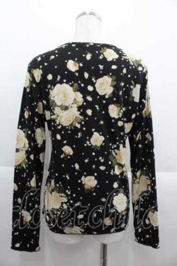 画像2: PINK HOUSE / 薔薇総柄長袖Tシャツ L ブラック I-25-09-13-053-LO-TS-HD-ZI
