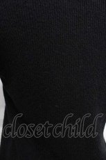 画像3: 【SALE】INGEBORG / ロゴ刺繍半袖ニットトップス M ブラック I-25-09-13-058-LO-TO-HD-ZT077 (3)