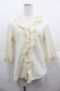 INGEBORG / レースフリルカーディガン  アイボリー I-25-09-13-063-LO-TO-HD-ZT077