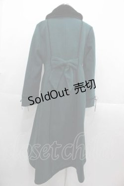 画像2: axes femme / ファー襟フィッシュテールコート M ダークグリーン I-25-09-13-068-AX-CO-HD-ZI