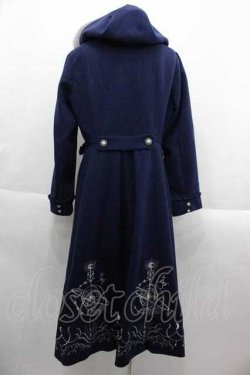画像2: axes femme / 天体刺繍フード付コート  ネイビー I-25-09-13-069-AX-CO-HD-ZI