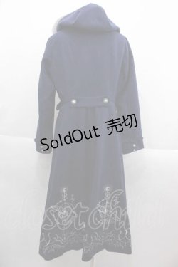 画像2: axes femme / 天体刺繍フード付コート  ネイビー I-25-09-13-069-AX-CO-HD-ZI
