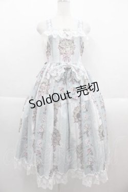 画像1: RoyalPrincessAlice / Rococo Rose Catジャンパースカート  サックス I-25-09-13-072-LO-OP-HD-ZI