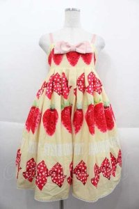 BacioBouquet / Sweet Strawberryハイウエストジャンパースカート S イエロー I-25-09-13-073-LO-OP-HD-ZS