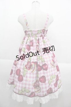 画像2: Pretty Rock Baby / チェリー&ギンガム柄キャミワンピース  ピンク I-25-09-13-074-LO-OP-HD-ZI