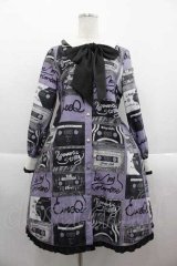 Cute.Q（海外ロリィタ） / 80s磁帯Aラインワンピース S パープル I-25-09-13-077-LO-OP-HD-ZI