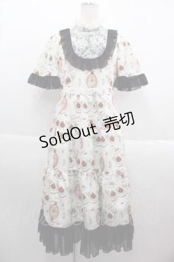 画像1: Q-pot. / プードルケーキベルスリーブドレス  白Ｘ黒 I-25-09-13-084-QP-OP-HD-ZI