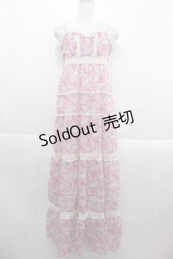 画像1: 【SALE】LIZ LISA / フラワー総柄キャミロングワンピース  ピンクＸ青Ｘ白 I-25-09-13-085-LO-OP-HD-ZT057