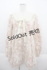 LIZ LISA / ファー襟フラワープリントミニワンピース  ブラウンＸアイボリー I-25-09-13-086-LO-OP-HD-ZT197