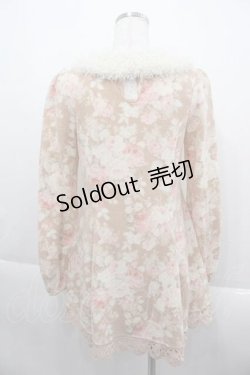 画像2: LIZ LISA / ファー襟フラワープリントミニワンピース  ブラウンＸアイボリー I-25-09-13-086-LO-OP-HD-ZT197