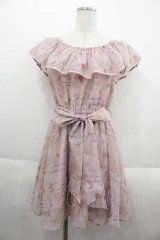 LIZ LISA / バレリーナプリントオフショルワンピース  ピンク I-25-09-13-090-LO-OP-HD-ZT071