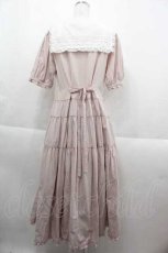 画像2: PINK HOUSE / セーラーカラーダンガリーワンピース  ピンク I-25-09-13-092-LO-OP-HD-ZI (2)