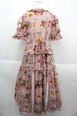 画像2: PINK HOUSE / チェリープリントパッチワーク風ワンピース  ピンク I-25-09-13-093-LO-OP-HD-ZI