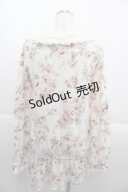 画像2: 【SALE】LIZ LISA / リボン襟ローズフラワートップス  白Ｘピンク I-25-09-13-011-LO-TO-HD-ZT198