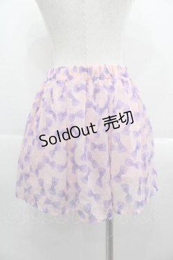 画像2: E hyphen world gallery / リボン総柄ミニスカート  ピンクX紫 I-25-09-13-109-LO-SK-HD-ZI