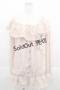 画像1: LIZ LISA / レース切り替えオフショルトップス  ピンク I-25-09-13-012-LO-TO-HD-ZT197