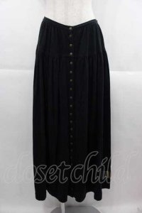 PINK HOUSE / 裾ロゴptワッペンカットスカート  ブラック I-25-09-13-113-LO-SK-HD-ZS