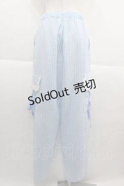 画像2: MILK / ギンガムカーゴパンツ  サックス I-25-09-13-118-ML-PA-HD-ZI