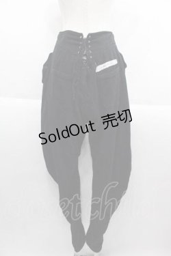 画像2: alice auaa / 楊柳ジョッパーズパンツ 1 黒 I-25-09-13-120-AA-TO-HD-ZI