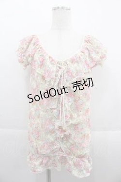 画像1: LIZ LISA / フラワーレーストップス  イエローXピンク I-25-09-13-016-LO-TO-HD-ZT197