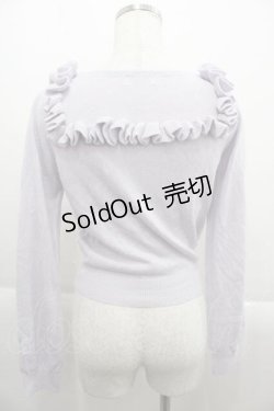 画像2: E hyphen world gallery / スクエアフリルニットトップス  ラベンダー I-25-09-13-003-LO-TO-HD-ZI