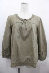 INGEBORG / スカラップレースノーカーラーブラウス M カーキ I-25-09-13-030-LO-BL-HD-ZT198