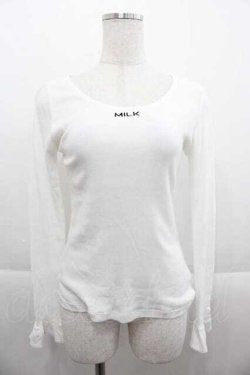 画像1: MILK / ロゴリブトップス  オフ I-25-09-13-004-ML-TO-HD-ZI