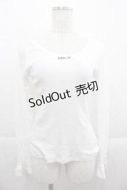 画像1: MILK / ロゴリブトップス  オフ I-25-09-13-004-ML-TO-HD-ZI