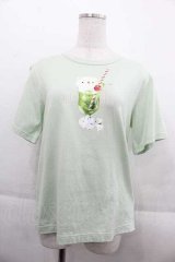 PINK HOUSE / クリームソーダプリントTシャツ  グリーン I-25-09-13-034-LO-TS-HD-ZI