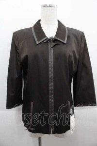 INGEBORG / セットアップジャケット  レザーテープブラウン I-25-09-13-036-LO-JA-HD-ZT452