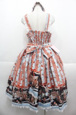 画像2: metamorphose / 【プラスサイズ】Happy Seving Time ジャンパースカート＋ヘッドドレスセット プラスサイズ サックスアカ I-25-09-15-047-ME-OP-HD-ZI