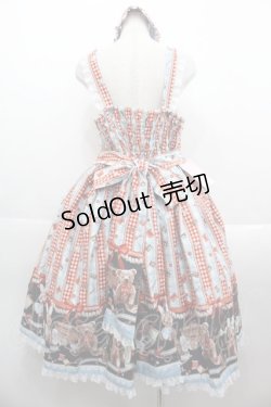 画像2: metamorphose / 【プラスサイズ】Happy Seving Time ジャンパースカート＋ヘッドドレスセット プラスサイズ サックスアカ I-25-09-15-047-ME-OP-HD-ZI