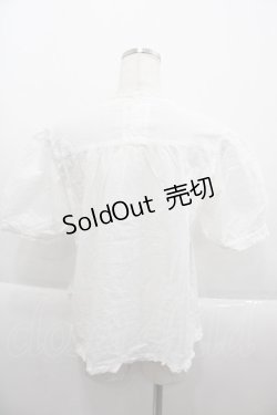 画像2: PINK HOUSE / ロゴ刺繍入りブラウス  白X赤 I-25-09-15-006-LO-BL-HD-ZI