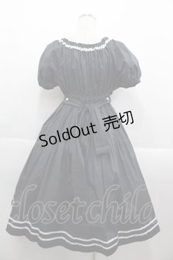 画像2: Physical Drop / リボン半袖ワンピース  黒X白 I-25-09-15-052-LO-OP-HD-ZI