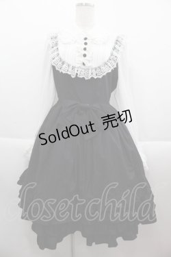 画像1: AND ROMEO / 気品クラシカルVictorian優雅ワンピース  黒X白 I-25-09-15-058-LO-OP-HD-ZI