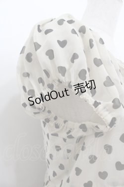 画像3: Emily Temple cute / ハート柄半袖ワンピース  ベージュ I-25-09-15-060-ET-OP-HD-ZI