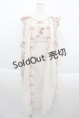 PINK HOUSE / ウィンターフォレストトリート刺繍タブリエ  赤Ｘアイボリー I-25-09-15-062-LO-OP-HD-ZI